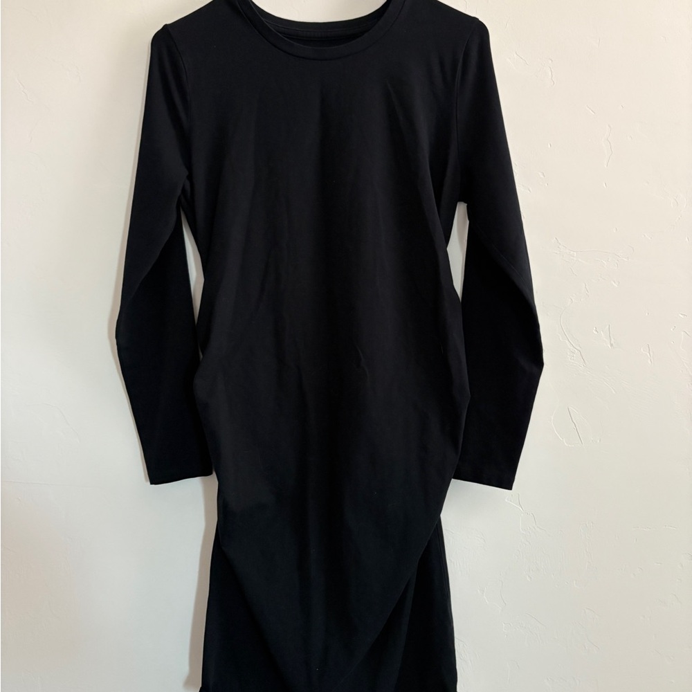 Black Old Navy Long Sleeve Maternity Dress